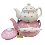 خرید کتری قوری لعابی طرح تایلندی مدل ۱۰۱۷