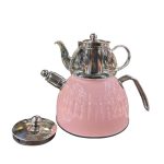 کتری قوری استیل سوتی دسته بغل هوم لوکس