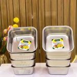 لگن و آبكش مربع ۴ پارچه - Image 4