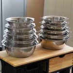 لگن و آبکش استیل ۵ پارچه مدل ۱۰۱۵ - Image 3