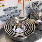 لگن و آبکش ۵ تایی استیل ۱۰۱۸ - Image 2