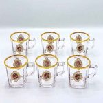 قیمت لیوان کار لب طلا گلدار