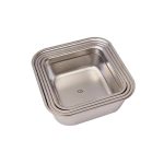 لگن و آبكش مربع ۴ پارچه