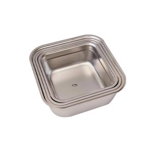 لگن و آبكش مربع ۴ پارچه