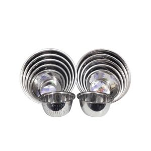 لگن و آبکش استیل ۶ پارچه مدل ۱۰۱۷