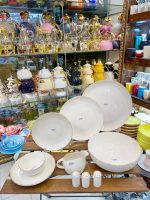 سرویس غذا خوری استون ویر ۳۰ پارچه سفید لب طلا - Image 2