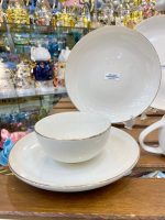 سرویس غذا خوری استون ویر ۳۰ پارچه سفید لب طلا - Image 3