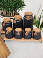 سرویس ادویه و پاسماوری جنس چوب راش و بلور - Image 3