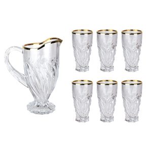 پارچ و لیوان لب طلا 1015