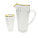 پارچ و لیوان لب طلا 1017