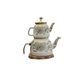 کتری قوری لعابی لوله ای 1022