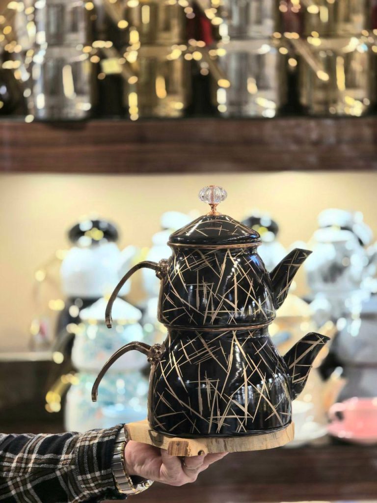 کتری قوری لعابی لوله‌ای 302