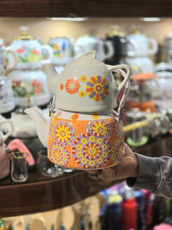 کتری قوری لعابی لوله‌ای 313