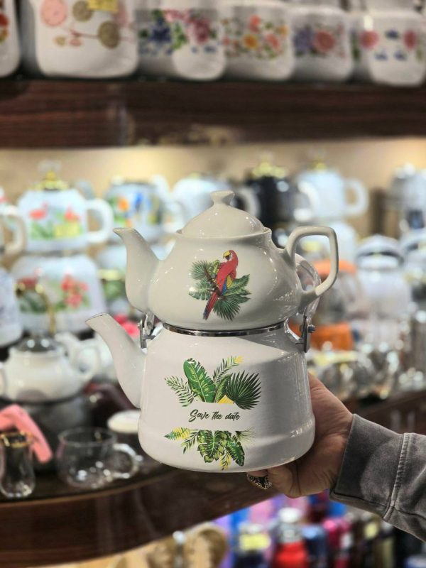 کتری قوری لعابی لوله‌ای 318