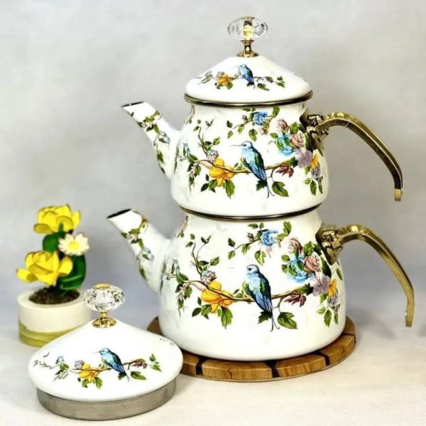 کتری قوری لعابی لوله‌ای 305