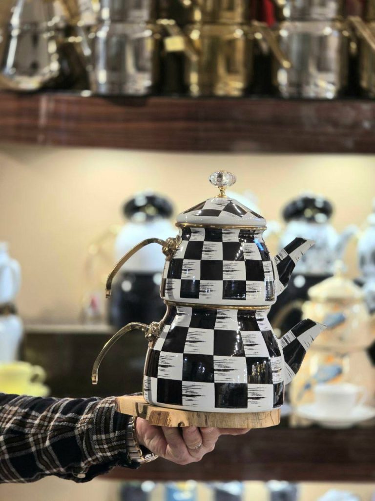 کتری قوری لعابی لوله‌ای 303