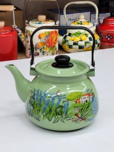 کتری لعابی دسته فلزی 330