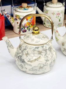 کتری لعابی دسته فلزی 332