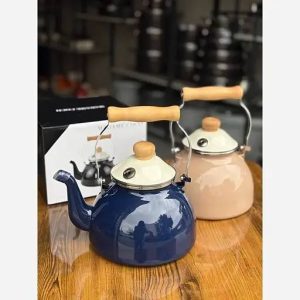 کتری لعابی دسته چوبی 324