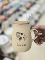 ماگ در دار و قاشق دار MILK شیر کد ۰۰۱۴ - Image 2