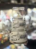 کتری قوری لعابی دسته کریستالی کد ۱۱۰۴ - Image 5