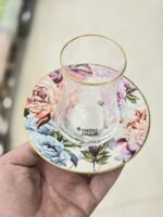 فنجان نعلبکی کمر باریک لب طلا کد ۱۴۷۰ - Image 2