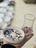 فنجان نعلبکی کمر باریک لب طلا کد ۱۴۹۰ - Image 2