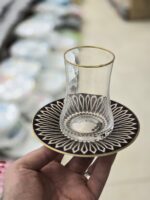 فنجان نعلبکی کمر باریک لب طلا کد ۱۴۷۰ - Image 7