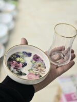 فنجان نعلبکی کمر باریک لب طلا کد ۱۴۹۰ - Image 3