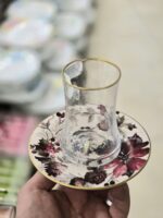 فنجان نعلبکی کمر باریک لب طلا کد ۱۴۷۰ - Image 10