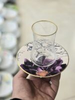 فنجان نعلبکی کمر باریک لب طلا کد ۱۴۸۰ - Image 5