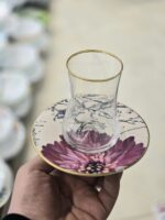 فنجان نعلبکی کمر باریک لب طلا کد ۱۴۸۰ - Image 6