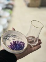 فنجان نعلبکی کمر باریک لب طلا کد ۱۴۹۰ - Image 4