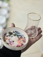 فنجان نعلبکی کمر باریک لب طلا کد ۱۴۹۰ - Image 5