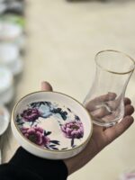 فنجان نعلبکی کمر باریک لب طلا کد ۱۴۹۰ - Image 9