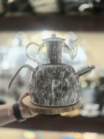 کتری قوری استیل سوتی طرح ماربل - Image 8