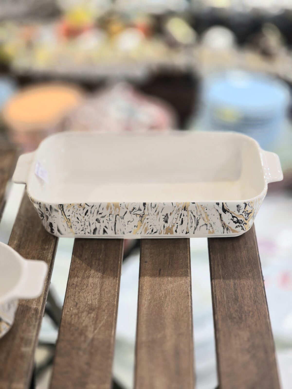 تابه سرامیکی طرح سفید ماربل DOULTON - Image 2