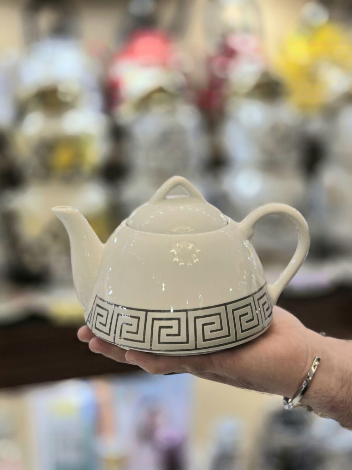 قوری چینی کف پهن سماوری - Image 4