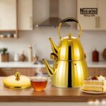 کتری قوری استیل براق Nicolo نیکولو دسته بالا