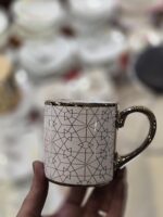 ماگ سرامیکی سفید طلایی و نقره ای - تصویر 7