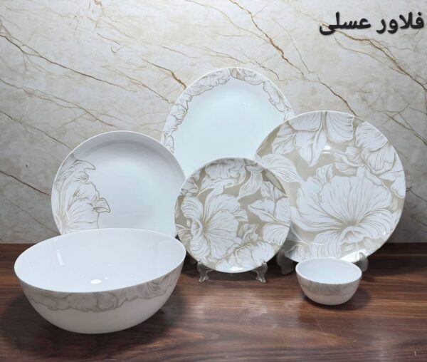 سرویس آرکوپال ۲۶ پارچه فلاور عسلی