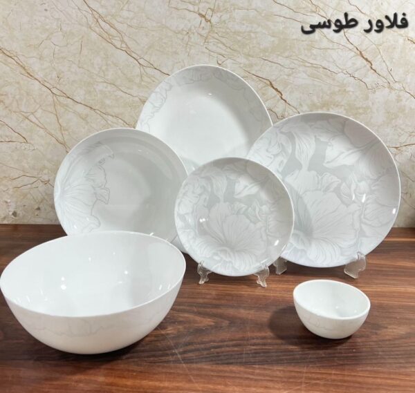 سرویس آرکوپال ۲۶ پارچه فلاور طوسی