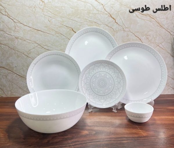 سرویس آرکوپال ۲۶ پارچه اطلس طوسی