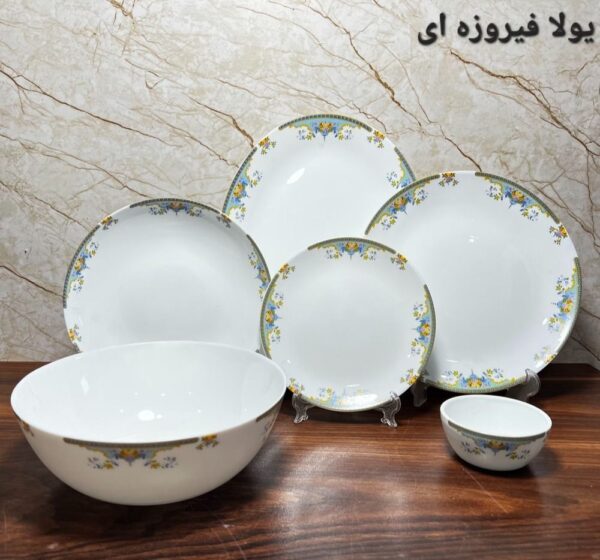 سرویس آرکوپال ۲۶ پارچه یولا فیروزه ای